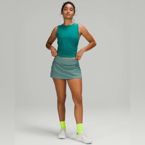Lululemon Pace Rival Mid Rise Skirt in Tidewater Teal - Picture 2 of 9